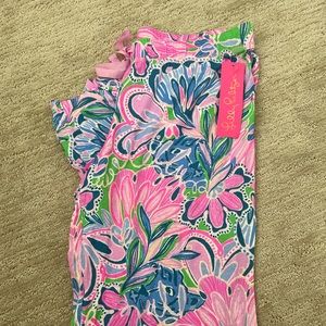 NWT Lilly Pulitzer PJ Knit Pant Gecko Green Tiger Sunrise Medium